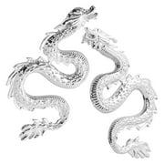 Onaparter Stud Earrings Statement Accessory Trendy Ornaments Dangle for Women Dragon Totem Silver