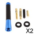 thumbnail image 1 of Colaxi 2xShort Stubby Car Auto Antenna AM/FM Radio Aerial Mast Screw Type Blue, 1 of 8
