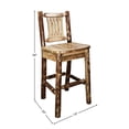 thumbnail image 2 of Glacier Country Collection Counter Height Barstool w/ Back, 2 of 7
