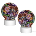thumbnail image 2 of Salouo Vintage Floral for Round Acrylic Night Light - Acrylic Sheets with LED Light Lamp Base - Decorative Night Lamp for Restaurant Bar Cafe Shop Room Decoration, 2 of 9