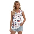 thumbnail image 4 of 250 Years American Flag 250th Anniversary USA T-Shirt Womens Sleeveless Shirts Printed Golf Polo Shirts, 4 of 5