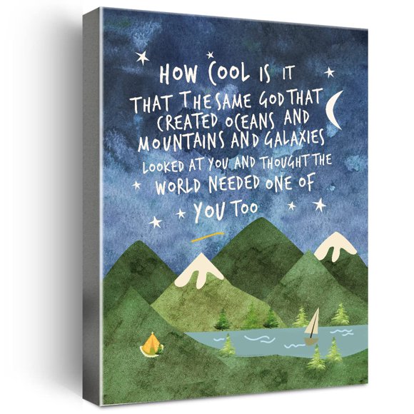 Decoración mural Same God Creation Nursery Mountain, 30 x 40 cm