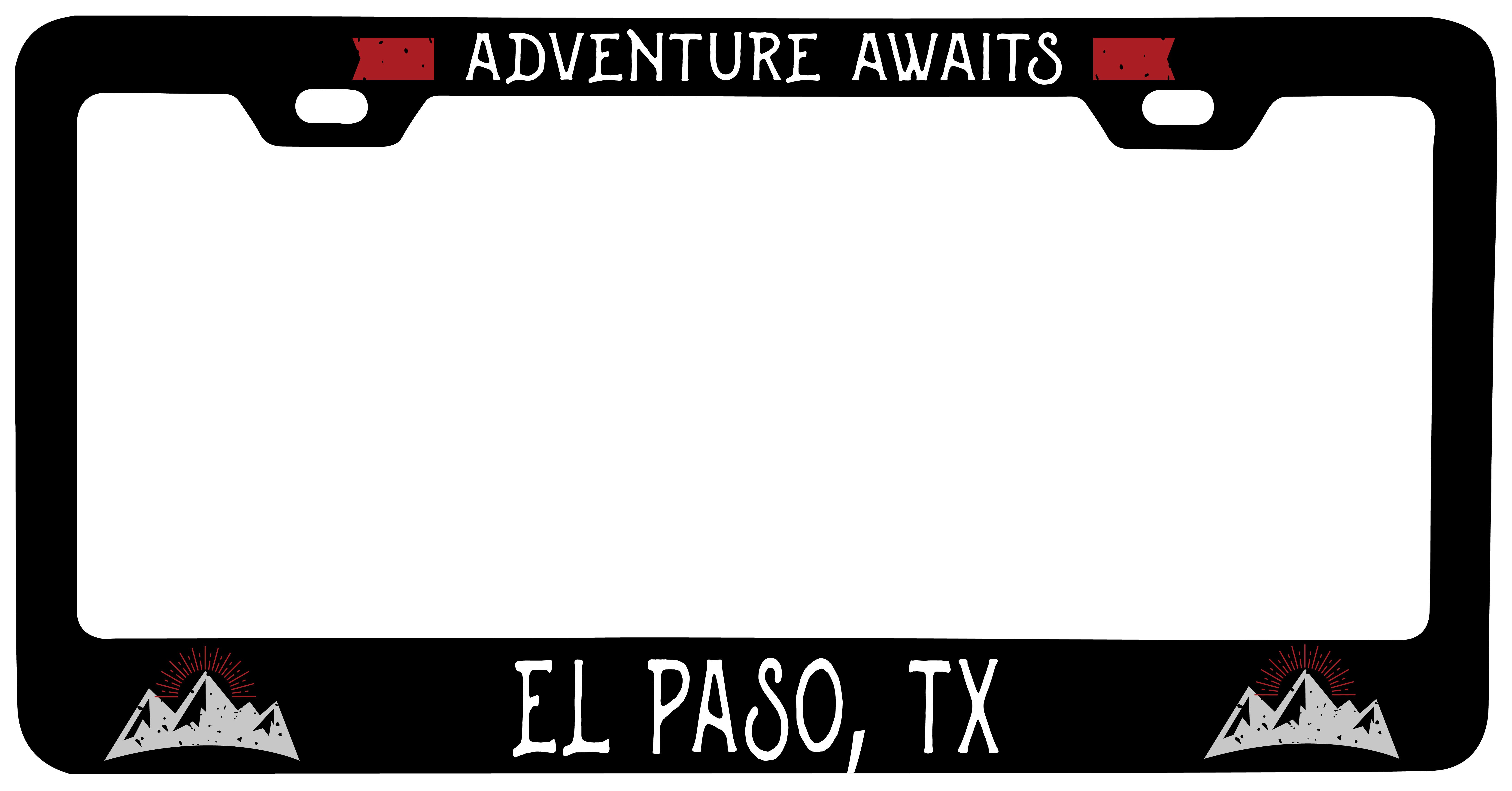 El Paso Texas Vanity Metal License Plate Frame