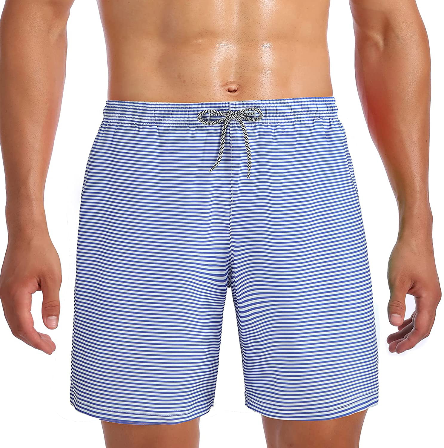 Biwisy Mens Swim Trunks Quick Dry Swim Shorts Mesh Lining Swimwear Bathing Suits with Pockets