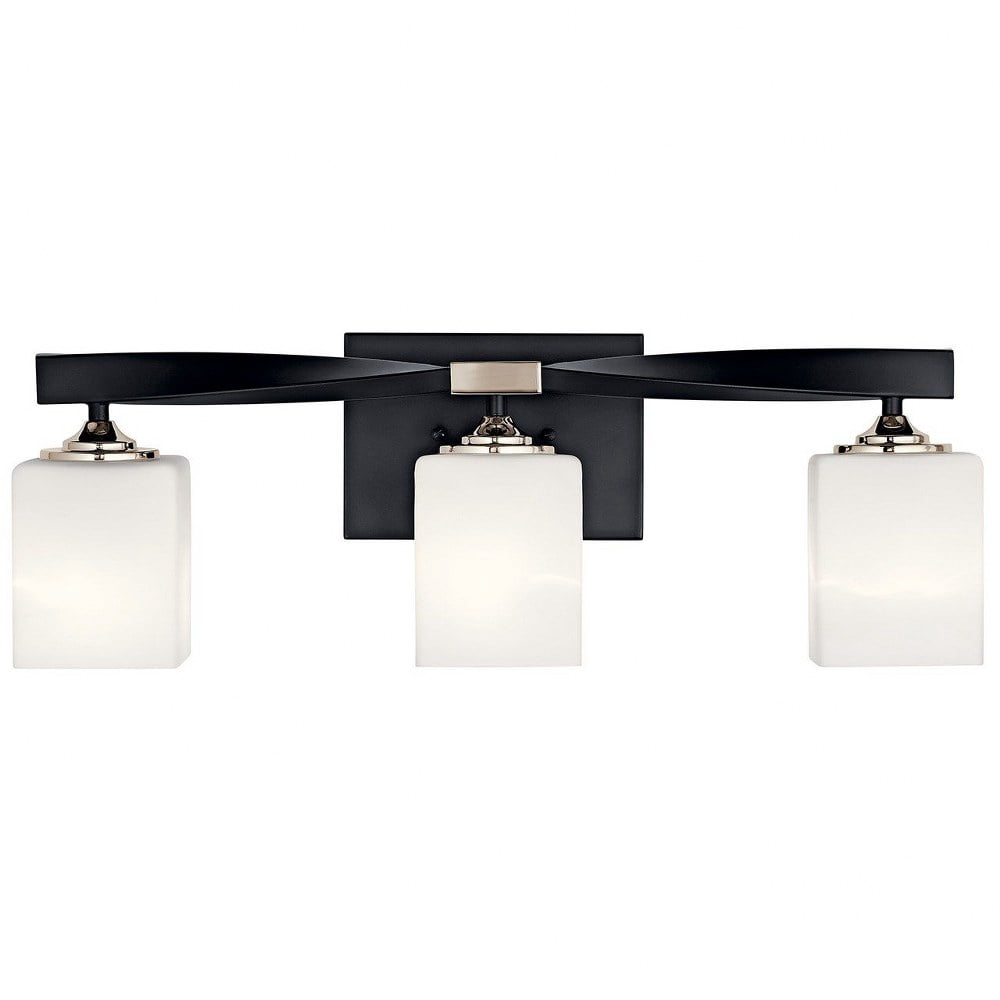 3 Light Soft Vanity Light Approved for Damp Locations with Soft Contemporary Inspirations 8 inches Tall By 22.75 inches Wide-Champagne Bronze Finish