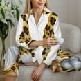 thumbnail image 6 of Hirioo Leopard Gnomes for Women's Pajama Sets 2 Piece Pjs Women's Long-Sleeved Pajama Set Button Down Sleepwear,S-XXL-X-Large, 6 of 7
