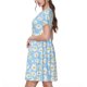thumbnail image 2 of Balery Floral Daisy Vestidos sueltos de manga corta para mujer, vestidos de verano 2025, vestidos casuales de corte A con vuelo., 2 of 6