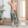 thumbnail image 2 of Hirioo Colorful Birds Pine Branch for Men's PJ Pajama Pants Sleep Pants Men's Home Trousers with Pockets,S-3XL-3X-Large, 2 of 6