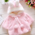 thumbnail image 1 of Baby Girls Winter Warm Faux Fur Jacket Teddy Bear Fleece Coat Outwear, 1 of 1