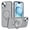 Gray, variant on for iPhone 14 Plus Case with Ring Kickstand, Compatible with MagSafe, Ultra Slim Lightweight Drop Protective Cover, Luxury Shockproof Anti-Scratch Translucent Back Phone Case, Darkpurple