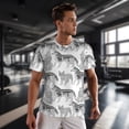 thumbnail image 3 of Wukai German Shepherd Dog Print Men's Short-Sleeved Mesh T-Shirt,Quick-Dry Short Sleeve Workout T-Shirt-Small, 3 of 8