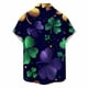 thumbnail image 4 of Blusa y camisa de manga corta con cuello vuelto para hombre, blusa informal de moda con cuello vuelto, blusa estampada de manga corta con botones, blusa de poliéster para hombre, 4 of 6