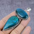 thumbnail image 3 of Blue Labradorite Handmade 925 Sterling Silver Jewelry Pendant 3.55", 3 of 4