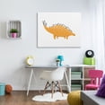 thumbnail image 2 of Stupell Industries Smiling Yellow Dinosaur Fun Spotted Kids' Reptile, 36 x 48, Design by Ziwei Li, 2 of 5