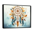 thumbnail image 2 of Designart "Orange Dreamcatcher Minimalist euphony" Spiritual Floater Framed Canvas Art Print, 2 of 7