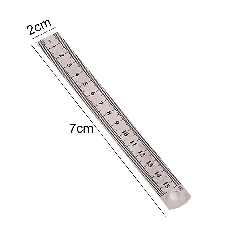 Straight Ruler Set 15x1.9CM & 50x2.9CM Stainless Steel Ruler Kit, 2 Pieces