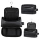 thumbnail image 1 of Neceser de Cuero Organizador de Viaje con Gancho para Colgar, Gran Capacidad e Impermeable Organizador de Maquillaje y Herramientas de Afeitado para Artículos de Baño y Cosméticos.(Negro), 1 of 7