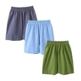 thumbnail image 2 of Girls Cotton Shorts 3 Pack - Elastic Waistband for Ages 5-14 (Green, 120-180),Size 10 T, 2 of 9