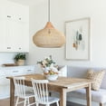 thumbnail image 4 of Arturesthome Wabi Sabi Style Retro Dining Room Chandelier Rattan Zen Pendant Light, 4 of 16