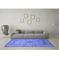 thumbnail image 3 of Ahgly Company Machine Washable Indoor Rectangle Oriental Blue Industrial Area Rugs, 8' x 10', 3 of 4
