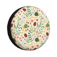 thumbnail image 1 of Fotbe Ladybug And Wild Flowers Funda de Llanta de Repuesto con Estampado, Engrosada, Ajuste Universal para Jeep, Remolque, RV, SUV, Camión-16 inch, 1 of 6