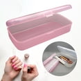 thumbnail image 4 of Nail Art Tool Box Organizer Transparent Empty Personal Manicure Tool Storage Box Pink L, 4 of 8