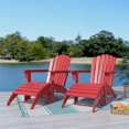 thumbnail image 2 of Portside Ensemble de 4 Chaises Adirondack avec Repose-Pieds Assorti Rouge, 2 of 6
