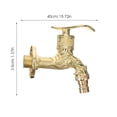 thumbnail image 2 of OULII wall mountfaucet Antique Style Golden Zinc Alloy Stable Characteristics 1Pack, 2 of 8