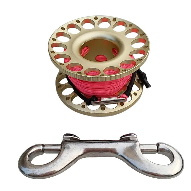 Scuba Diving Tech Spool Finger Reel with Brass Clip Wreck 98ft Line