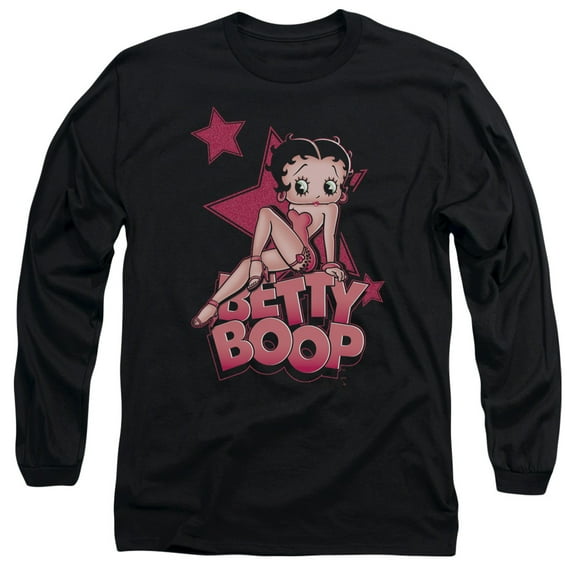 Betty Boop Men's Sexy Star Long Sleeve Black