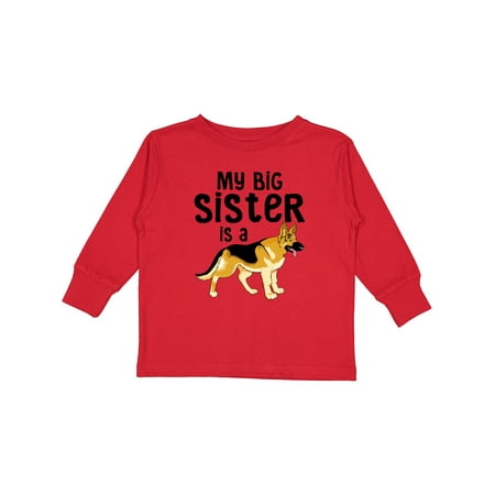 

Inktastic My Big Sister is a German Shepherd Gift Toddler Boy or Toddler Girl Long Sleeve T-Shirt