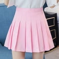 thumbnail image 3 of Ropa De Mujer Pantalones Cortos Skorts Vestido De Estudiante Falda Corta Plisada Para Niñas Medio Nuevo Cinturón De Adelgazamiento De Talle Alto Forro, 3 of 4