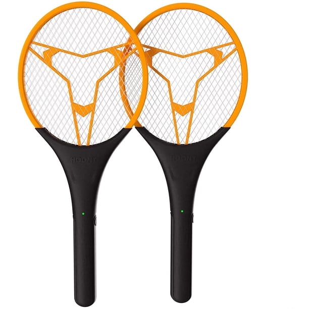 Hoont Bug Zapper Racket- 2 Pack Electric Fly Swatter | Large Handheld