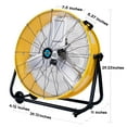 thumbnail image 2 of Tornado - 24 Inch Industrial Grade UL Safety Listed High Velocity Air Movement Heavy Duty Drum Fan - 3 Speed Air Circulator Fan - Industrial, Commercial, Residential, and Greenhouse Use, 2 of 7