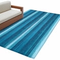 thumbnail image 2 of Turquoise Teal Ombre Area Rug 4x6 FT, Non Slip Kids Room Carpet, Farmhouse Modern Abstract Striped Washable Soft Floor Carpet Non-Shedding Throw Rug for Dorm Kitchen Study Room Home Office Bedside, 2 of 9