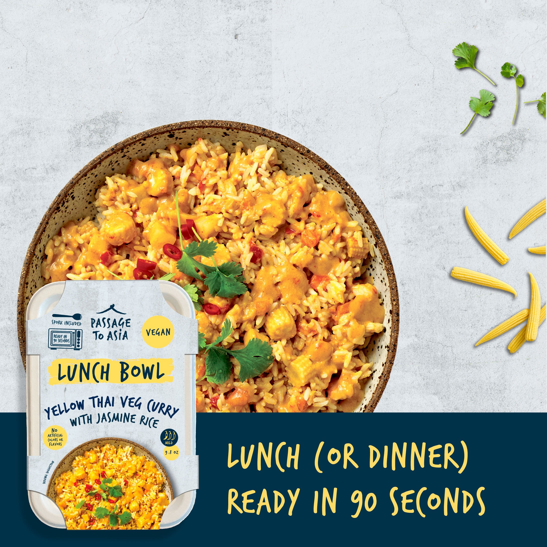 Passage to Asia Yellow Thai Curry Lunch Bowl, 9.87 oz
