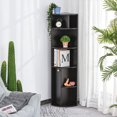 thumbnail image 2 of HOMCOM 5-Tier Corner Bookcase, Bookshelf with Compartments Door Cabinet, 2 of 10