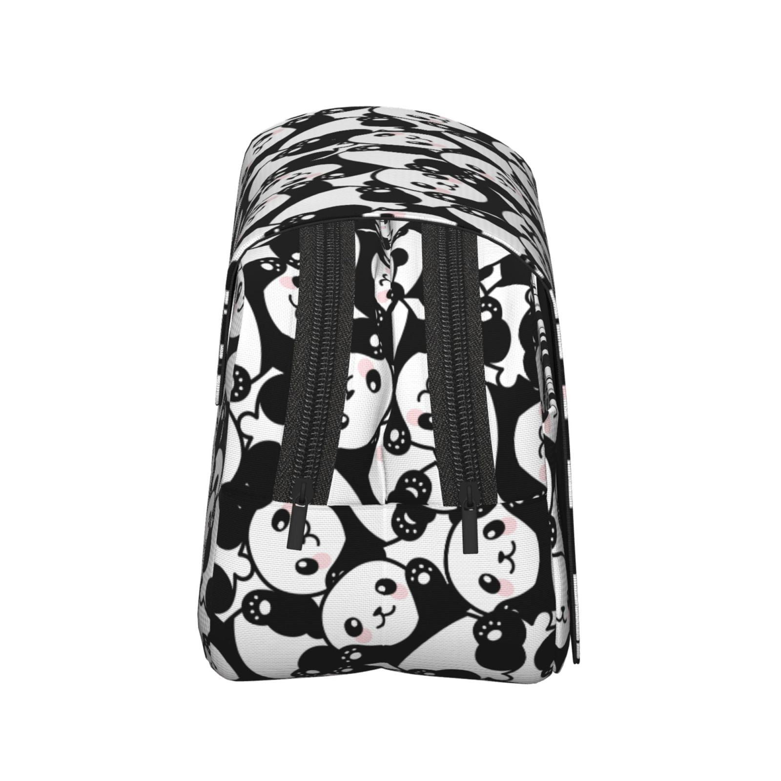Rateoe Seamless Pattern Cute Panda Pattern Double Clamshell Pen Case, Storage Organizer with Two Zipper Compartments– Holds Up to 50 Pencils & Pens