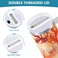 thumbnail image 3 of Yayeee 40oz Stainless Steel Tumbler with Straw and Handle Double-Wall Insulated Travel Water Bottle, Red Starfish, 3 of 8