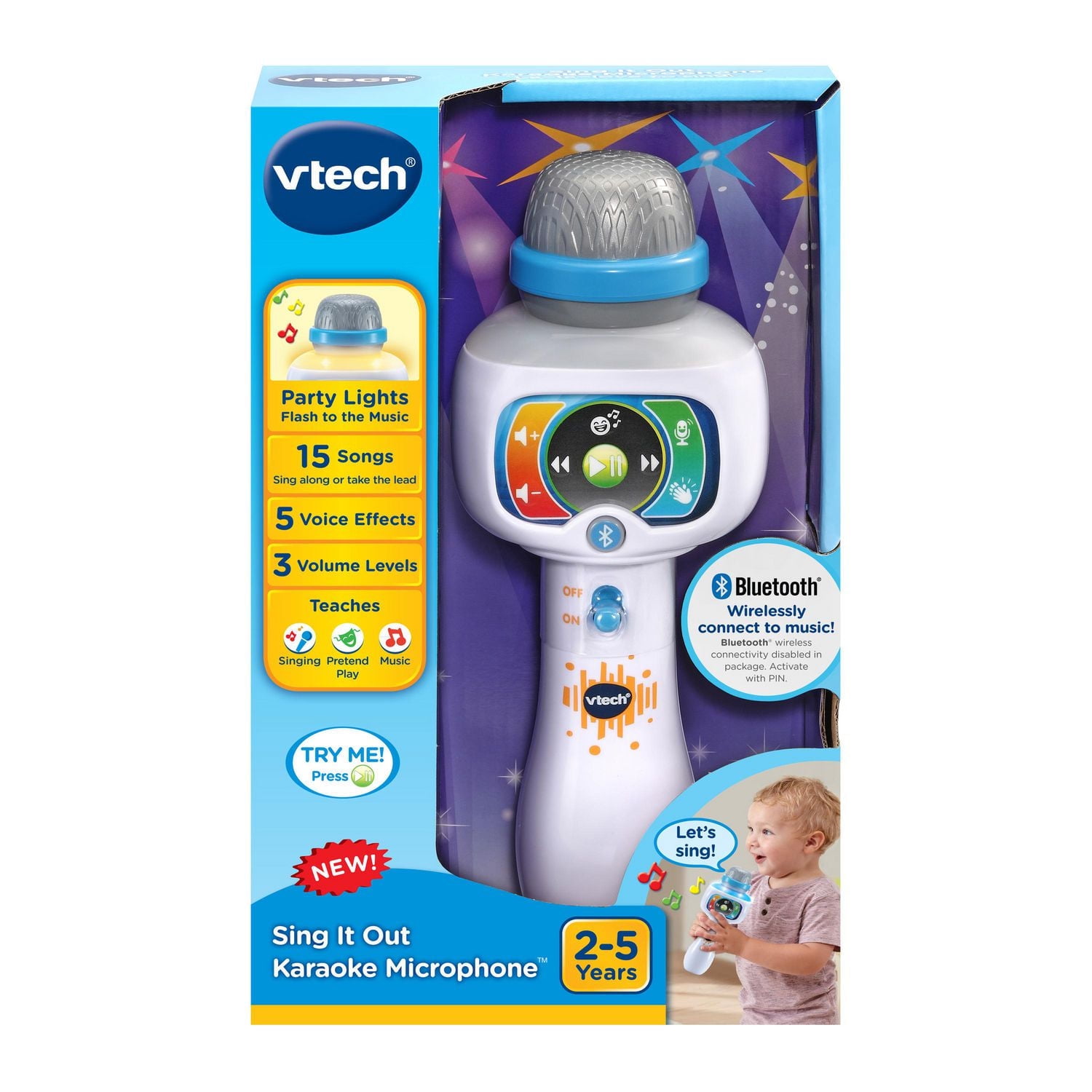 VTech Sing It Out Karaoke Microphone™ With Wireless Connectivity - English Version, 2-5 Years