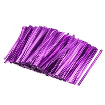 Unique Bargains 3" Metallic Twist Ties for Bags Purple 800pcs