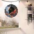 thumbnail image 4 of Vibrant Metal Hanging Wind Spinners with Concentric Wave Patterns - Perfect Wind Chimes for Festive Yard and Garden Decor, 4 of 6