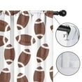 thumbnail image 4 of Blackout Kids Curtains,Brown Footballs Pattern Childrens Insulated Curtains Set Of 2,Bedroom Essentials,Toddler Room Decor 42"x54", 4 of 5