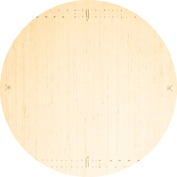 Ahgly Company Indoor Round Solid Brown Modern Area Rugs, 3' Round