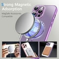 thumbnail image 4 of for iPhone 15 Pro MagSafe Case with Camera Lens Protector,Full Protection Clear Magnetic Case Compatible with MagSafe Elegant Anti-Scratch Case Cover for iPhone 15 Pro Gold, 4 of 16