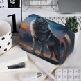 thumbnail image 7 of Sikiie Lonely Night Sky Wolf Print Flip Double-layer Pencil Case, All-purpose Stationery Bag for Study and Office, Zipper Design, Unisex, 7 of 7