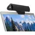 thumbnail image 2 of USB Speakers for Laptop Computer - USB Powered Mini Sound Bar with Clip-On Portable External Speaker Design for Monitor, One Cable for Digital Audio Input and Power (Black), 2 of 8