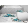 thumbnail image 5 of Blue Turtle Bathroom Rug Set of 3, 3 Pieces Bath Mats Set, Ocean Nautical Starfish Washable Cover Floor Rug Decorations for Kitchen Bathroom Bedroom, 5 of 5