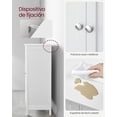 thumbnail image 4 of VASAGLE Armario de Baño, con 2 Estantes Ajustables, Gabinete con 2 Puertas, 30 x 60 x 80 cm, 30 x 60 x 80 cm, Blanco, 4 of 6