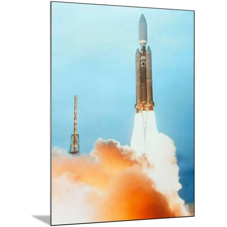 Titan Rocket - Launch of a Titan IV Rocket Wood Mounted Print Wall Art By Lockheed Martin